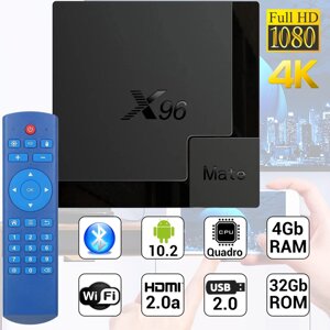 ТВ-Приставка X96 Mate (андроїд 10.2) 4/32G | Андроїд смарт ТВ-приставка | ТВ бокс