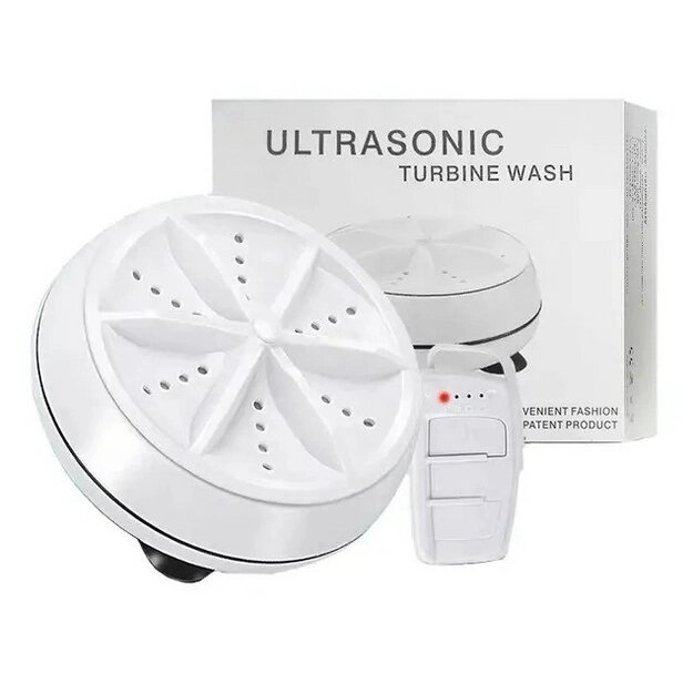 Ультразвукова портативна міні пральна машинка Usltrasonic Turbine Wash від USB і повербанка від компанії Show Market - фото 1