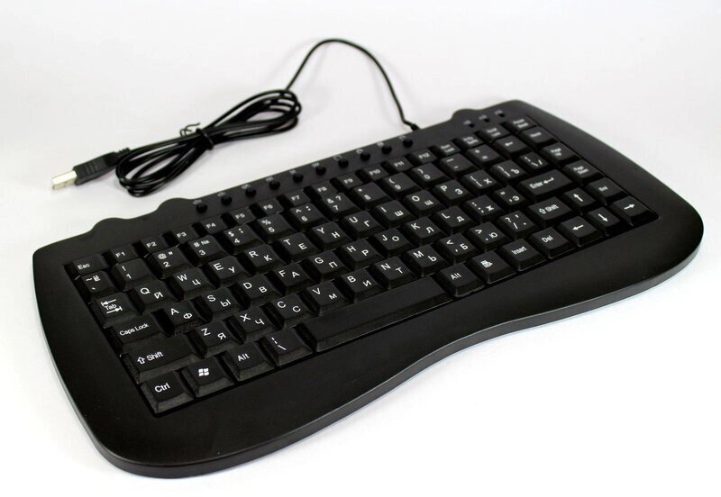 USB провідна комп'ютерна клавіатура KEYBOARD PG-945, чорна клавіатура для ПК від компанії Show Market - фото 1