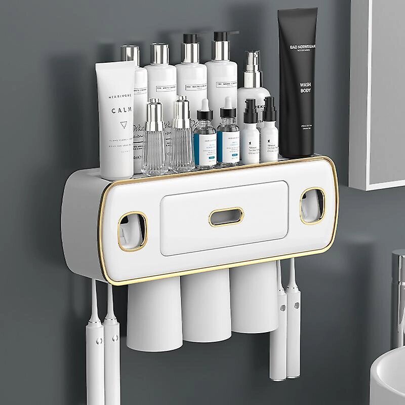 Витискалка для зубних щіток із висувними шухлядами TOOTHBRUSH HOLDER XL-716, Органайзер для зубних щіток від компанії Show Market - фото 1