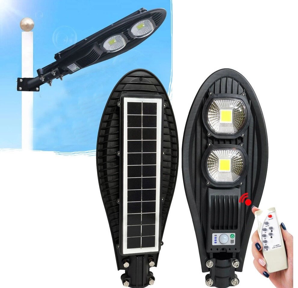 Вуличний ліхтар на стовп Solar Street Light 220W COB with remote (пульт), Ліхтар на сонячній батареї від компанії Show Market - фото 1