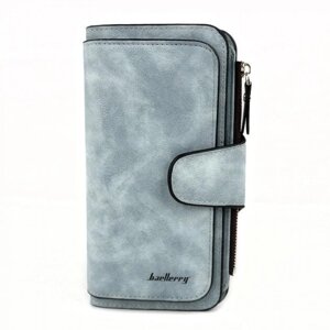 Жіночий замшевий клатч Baellerry Forever N 2345 | гаманець | портмоне джинс блакитний