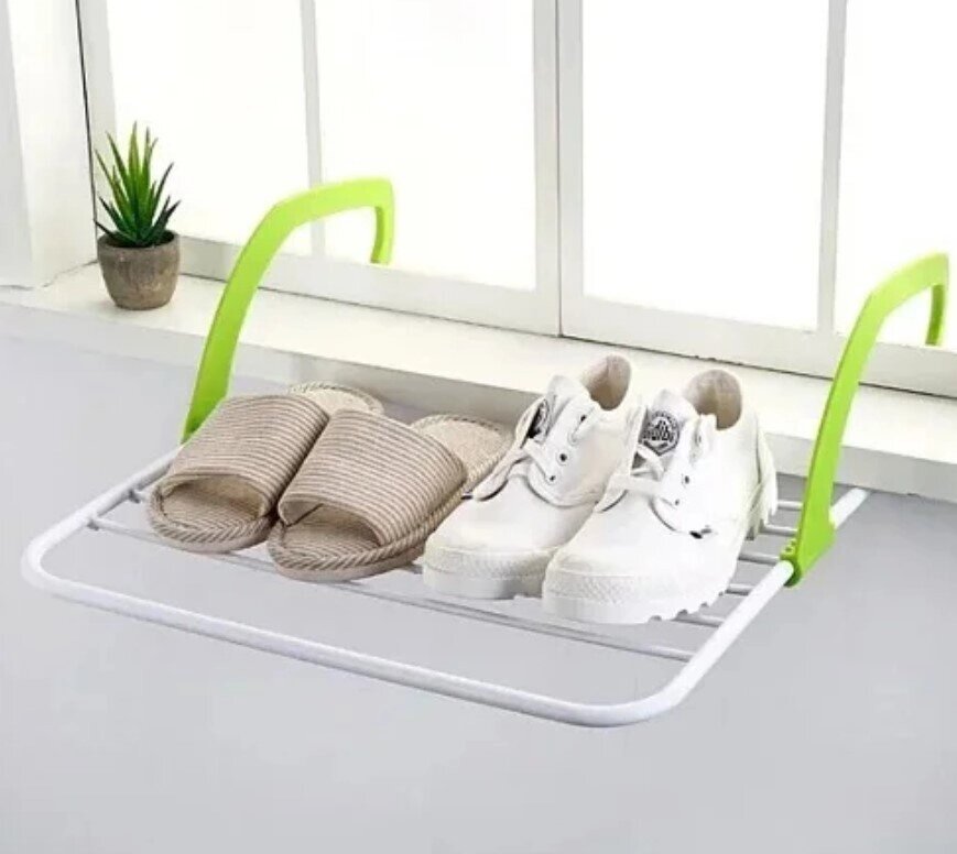 Знімна вішалка для одягу ЗЕЛЕНА Fold Clothes Shelf, Сушарка для речей, Сушарка на батарею від компанії Show Market - фото 1