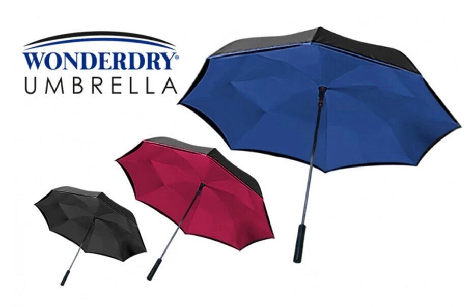 Зонт навпаки Wonderdry Compact Umbrella, Парасольку зворотного складання, Парасольку антиветер від компанії Show Market - фото 1