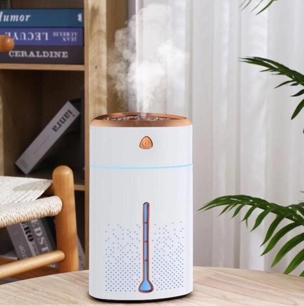 Зволожувач повітря Fog Humidifier 8496 біло-золотий, Настільний діфузер від компанії Show Market - фото 1