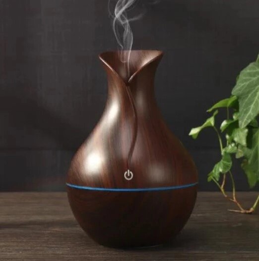 Зволожувач повітря ТЕМНО-КОРИЧНЕВИЙ Humidifier Ultrasonic Aroma c підсвічуванням, Очищувач повітря від компанії Show Market - фото 1