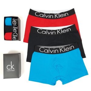 Чоловічі труси в коробці 3шт Calvin Klein. Комплекти чоловічої білизни Кельвін Кляйн. Чоловічі труси-боксери 3шт