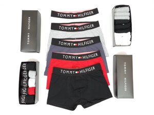Комплект труси та шкарпетки Томмі Хілфігер. Набір чоловічих трусів боксерів 5шт. шкарпетки короткі 9 пар Tommy Hilfiger