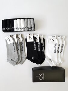 Набір спортивні шкарпетки для чоловіків Calvin Klein 18шт. Шкарпетки подарунковий набір 18 пар Кельвін Кляйн розмір