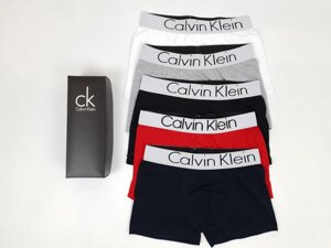 Подарункові набори труси боксери 5 шт. Calvin Klein. Комплект спідньої білизни чоловічий бренд Кельвін Кляйн 5 шт. XXXL
