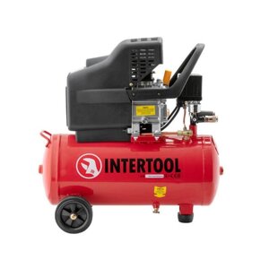 Компресор 24 л, 1.5 квт, 220 в, 8 атм, 206 л/хв. intertool PT-0009