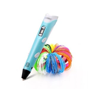 3D ручка Smart 3D Pen 2 c LCD дисплеєм. Колір блакитний