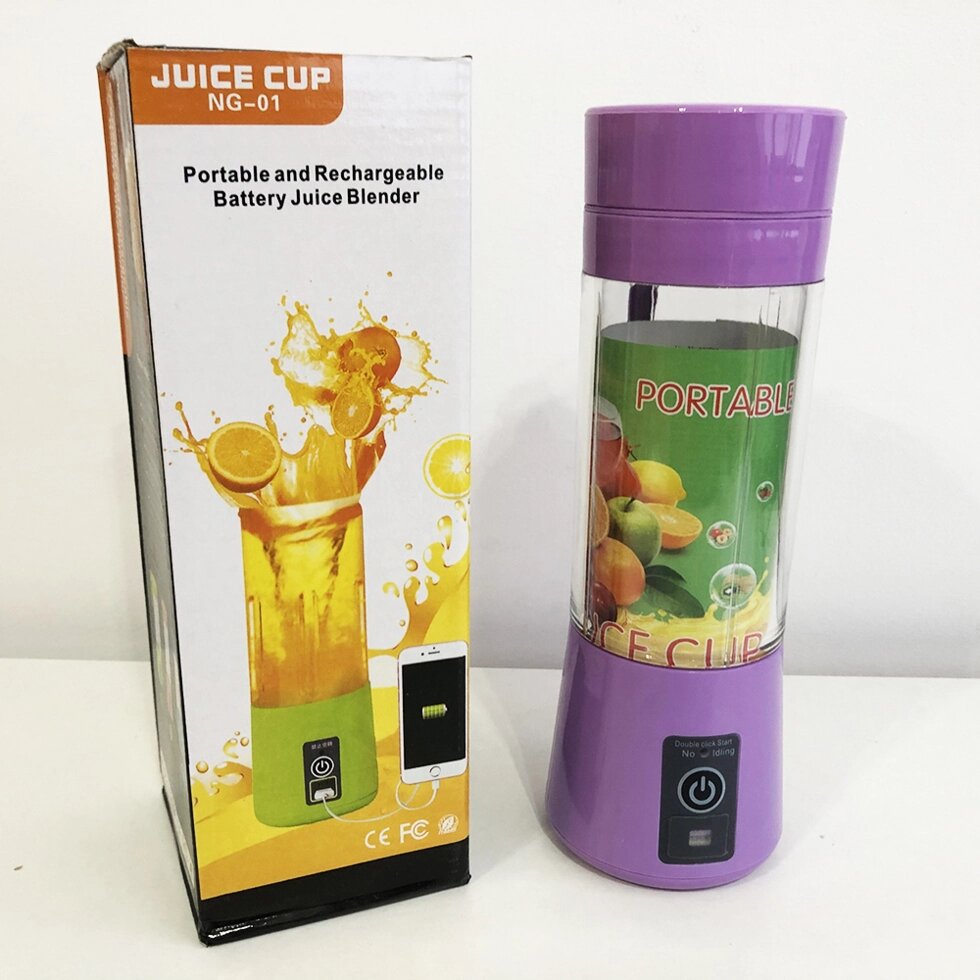 Блендер Smart Juice Cup Fruits USB. Колір фіолетовий від компанії Магазин електрики промислових товарів та інструментів - фото 1