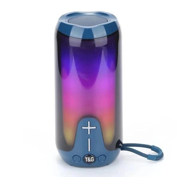 Bluetooth-колонка TG651 з RGB ПІДСВІТКОМ. Колір: синій від компанії Магазин електрики промислових товарів та інструментів - фото 1