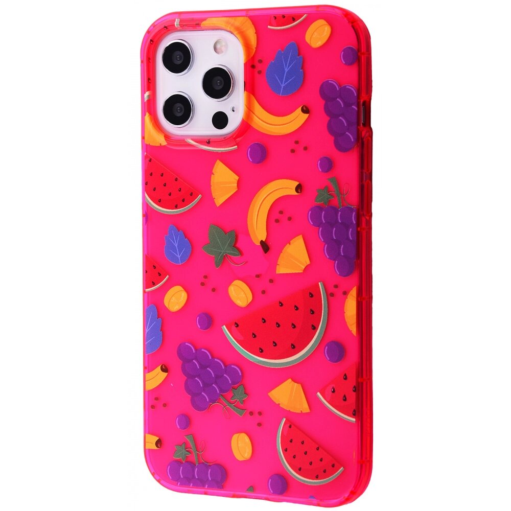 Чохол для Apple Iphone 12 Pro Max фрукти. Колір рожевий від компанії Магазин електрики промислових товарів та інструментів - фото 1