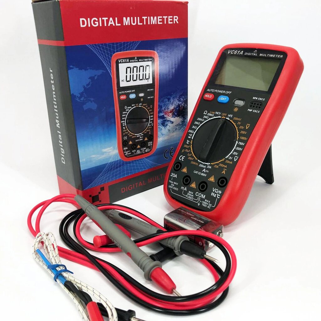 Цифровий Мультиметр 61A UT/VC DIGITAL мультитестер тестер, тестер для вимірювання напруги від компанії Магазин електрики промислових товарів та інструментів - фото 1