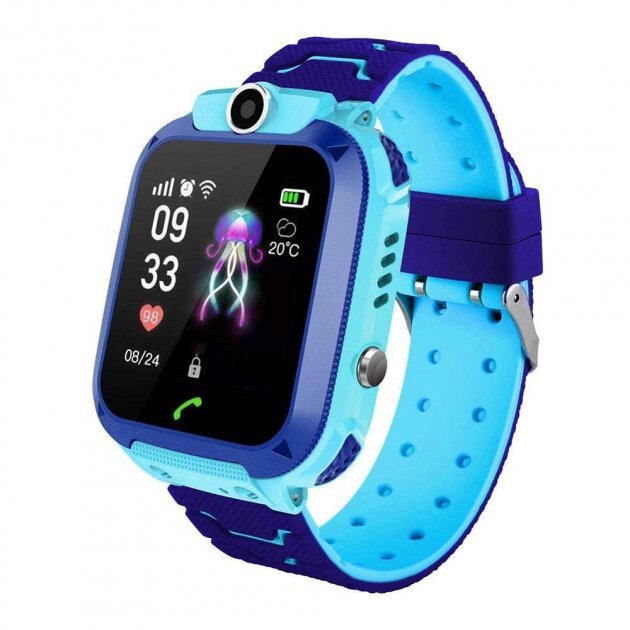 Дитячий Смарт Годинник Smart Baby Watch Q12 SIM /Bluetooth /LBS/GPS. Колір: блакитний від компанії Магазин електрики промислових товарів та інструментів - фото 1
