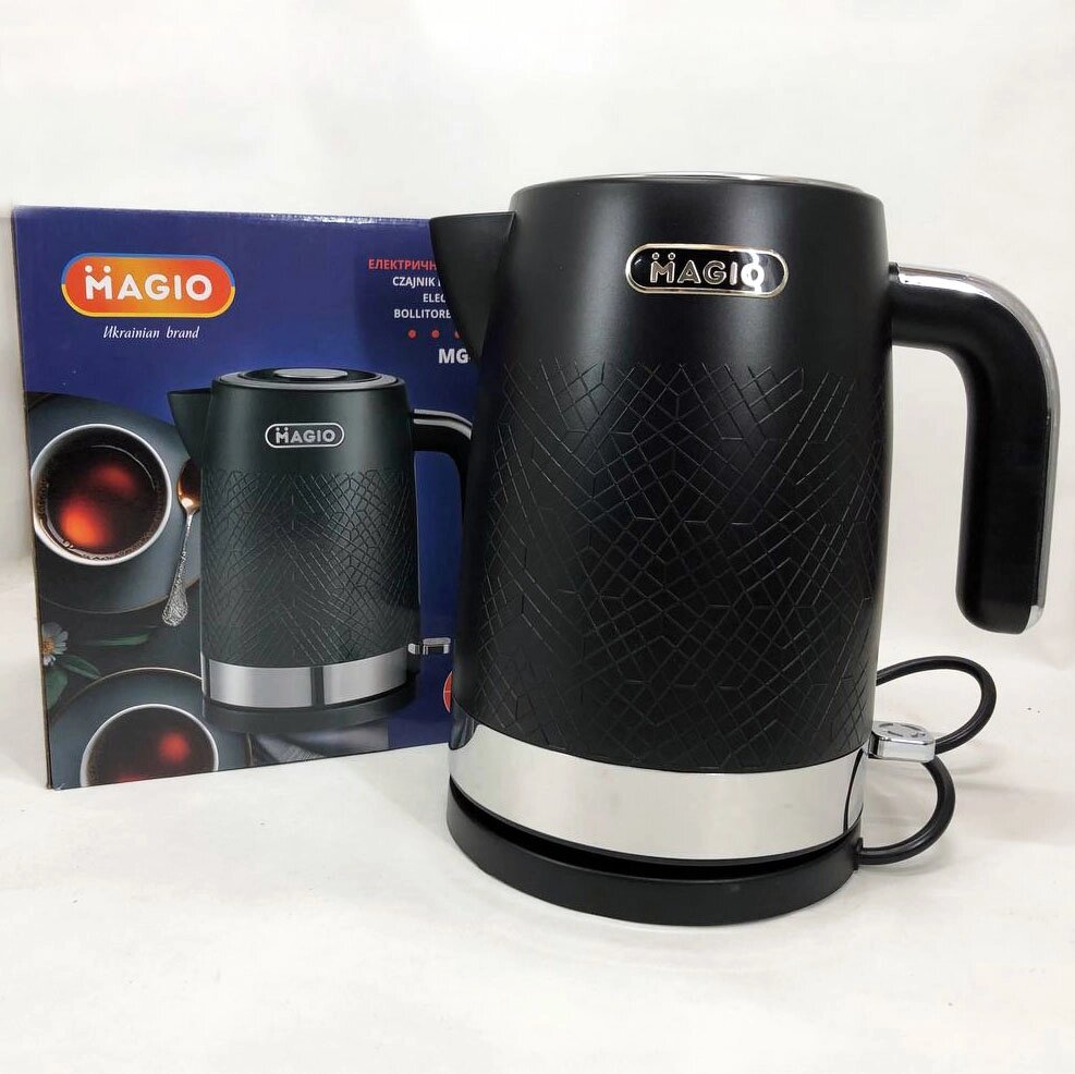 Електрочайник MAGIO MG-493, тихий електричний чайник, електронний чайник, дисковий чайник від компанії Магазин електрики промислових товарів та інструментів - фото 1