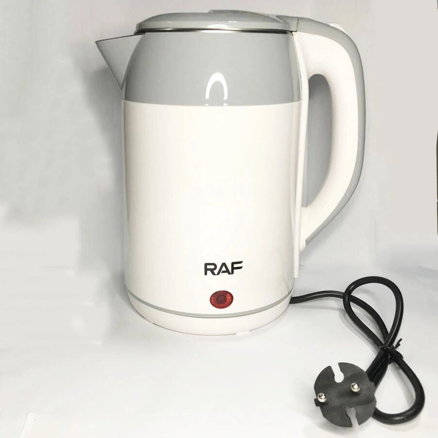 Електрочайник з нержавіючої сталі RAF R7876 2,5л.. Колір: сірий від компанії Магазин електрики промислових товарів та інструментів - фото 1