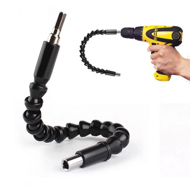 Гнучкий магнітний подовжувач для викрутки і дрилі Snake Bit від компанії Магазин електрики промислових товарів та інструментів - фото 1