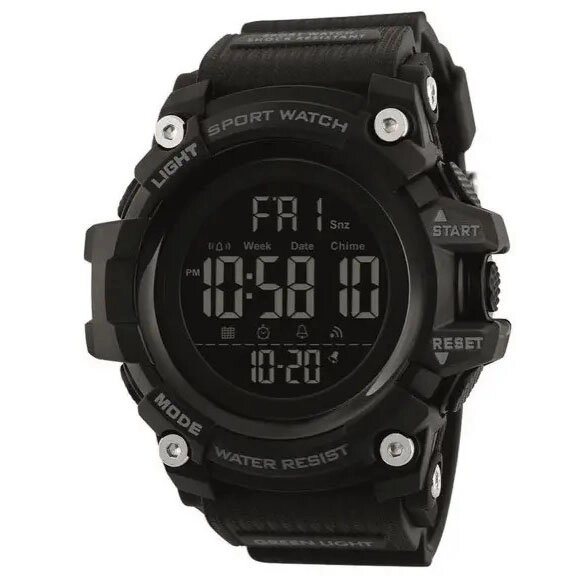 Годинник наручний чоловічий SKMEI 1384BK BLACK, водонепроникний чоловічий годинник. Колір: чорний від компанії Магазин електрики промислових товарів та інструментів - фото 1