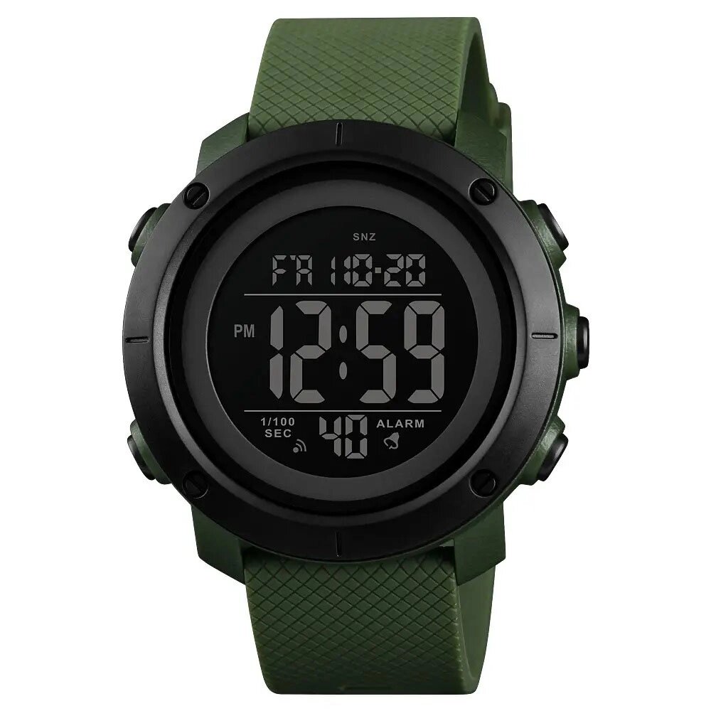 Годинник наручний чоловічий SKMEI 1426AGBK ARMY GREEN-BLACK, годинник наручний чоловічий. Колір: зелений від компанії Магазин електрики промислових товарів та інструментів - фото 1