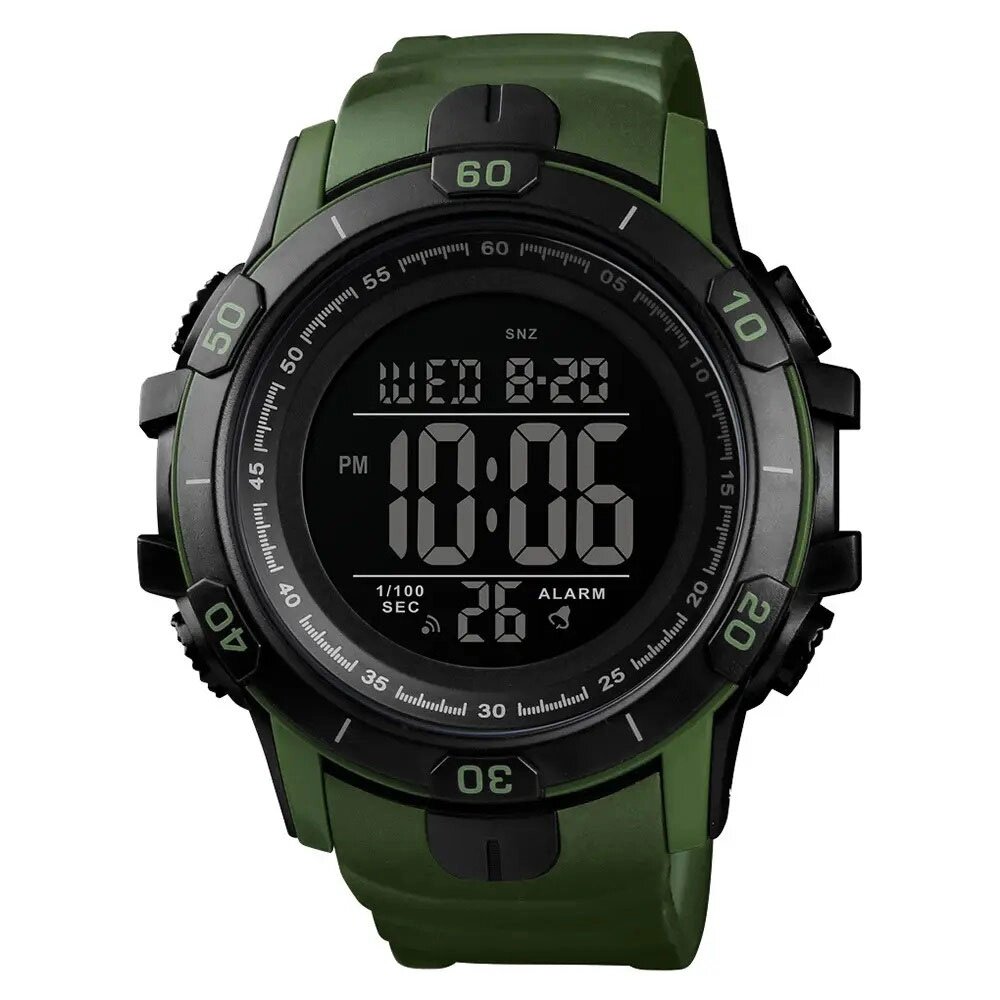Годинник наручний чоловічий SKMEI 1475AG ARMY GREEN, брендовий чоловічий годинник, годинник для чоловіка. Колір: зелений від компанії Магазин електрики промислових товарів та інструментів - фото 1