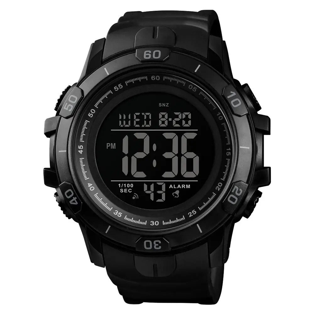 Годинник наручний чоловічий SKMEI 1475BK BLACK, військовий тактичний годинник. Колір: чорний від компанії Магазин електрики промислових товарів та інструментів - фото 1