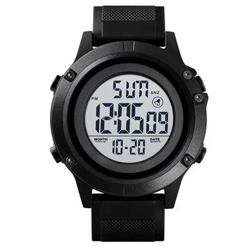 Годинник наручний чоловічий SKMEI 1508BKWT BLACK, годинник наручний електронний тактичний. Колір: чорний від компанії Магазин електрики промислових товарів та інструментів - фото 1
