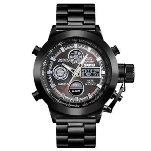Годинник наручний чоловічий SKMEI 1515BK BLACK, годинник наручний електронний тактичний. Колір: чорний від компанії Магазин електрики промислових товарів та інструментів - фото 1