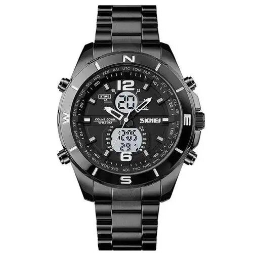 Годинник наручний чоловічий SKMEI 1670BKWT BLACK-WHITE. Колір: чорний від компанії Магазин електрики промислових товарів та інструментів - фото 1