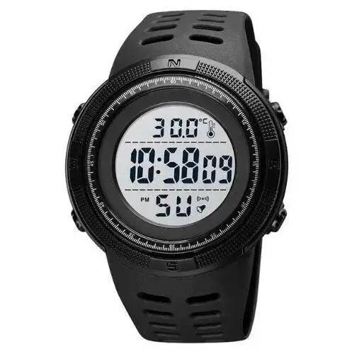 Годинник наручний чоловічий SKMEI 1681BKWT BLACK-WHITE, годинник спортивний. Колір: чорний з білим циферблатом від компанії Магазин електрики промислових товарів та інструментів - фото 1