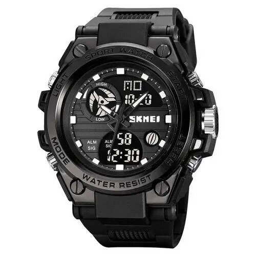 Годинник наручний чоловічий SKMEI 2031BK BLACK, чоловічий тактичний годинник, протиударний годинник. Колір: чорний від компанії Магазин електрики промислових товарів та інструментів - фото 1