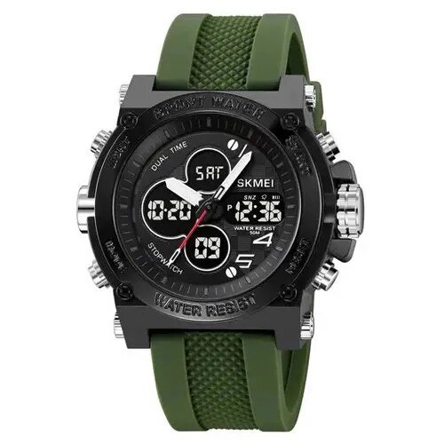 Годинник наручний чоловічий SKMEI 2065AG, водонепроникний чоловічий годинник, чоловічий спортивний від компанії Магазин електрики промислових товарів та інструментів - фото 1