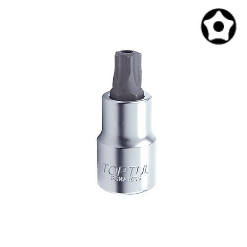 Головка з насадкою 5-гранної TOPTUL TORX T20 37мм 1/4" з отвором BCNA0820 від компанії Магазин електрики промислових товарів та інструментів - фото 1