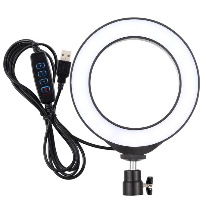 Кільцева лампа 16 см (USB, 5Вт, 3200-5500К) від компанії Магазин електрики промислових товарів та інструментів - фото 1