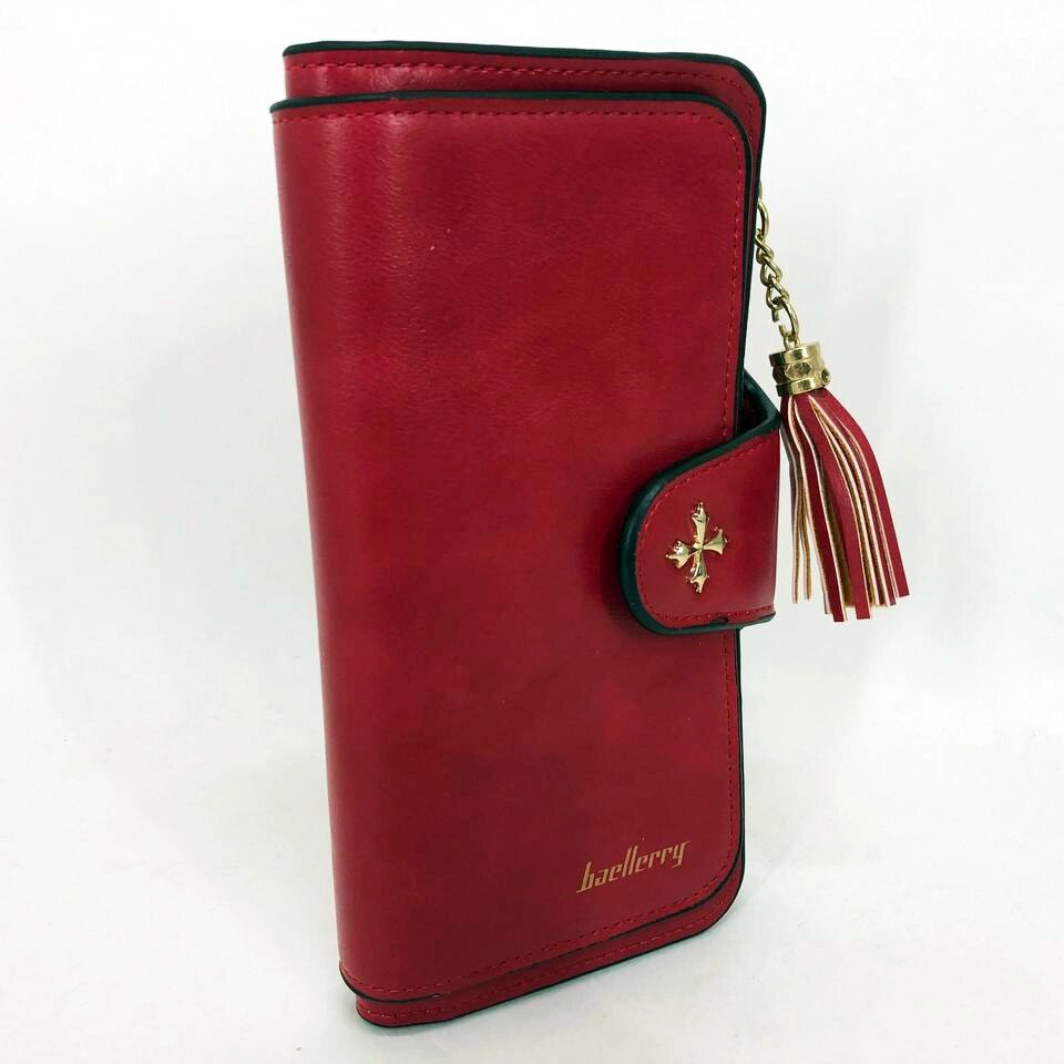 Клатч портмоне гаманець Baellerry N2341, Жіночий ексклюзивний гаманець, Невеликий гаманець. Колір: червоний від компанії Магазин електрики промислових товарів та інструментів - фото 1