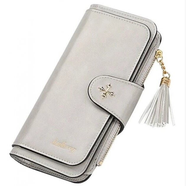 Клатч портмоне гаманець Baellerry N2341, жіночий гаманець маленький шкірозамінник. Колір: сірий від компанії Магазин електрики промислових товарів та інструментів - фото 1