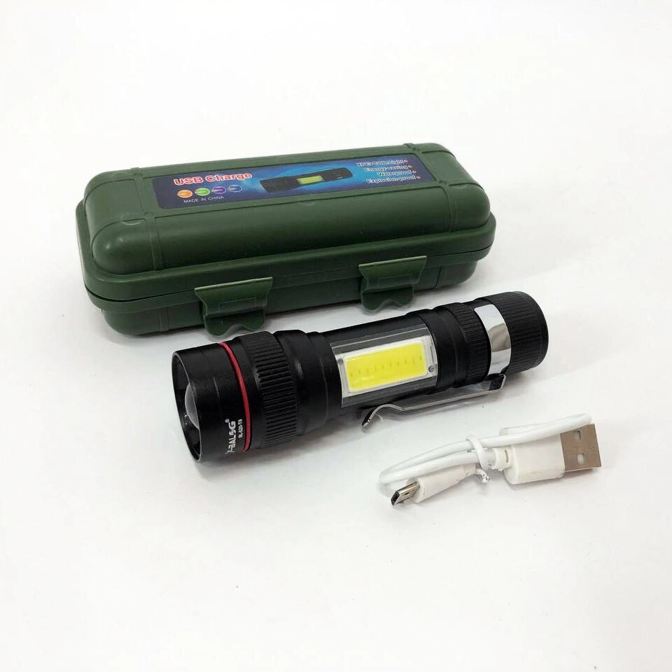 Ліхтар тактичний Bailong BL-520 T6 світлодіодний на акумуляторі, кишеньковий міні ліхтар, ручний потужний від компанії Магазин електрики промислових товарів та інструментів - фото 1