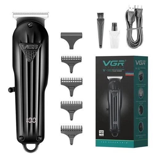 Машинка для стрижки волосся VGR V-982 LED Display, професійна електробритва, підстригальна машинка від компанії Магазин електрики промислових товарів та інструментів - фото 1