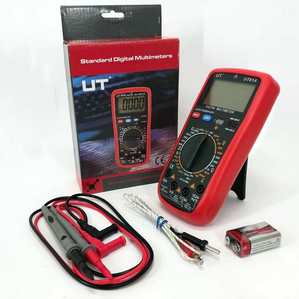 Мультиметр цифровий Digital UT61A професійний вольтметр тестер для дому, електронний мультиметр від компанії Магазин електрики промислових товарів та інструментів - фото 1