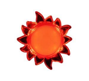 Нічник Horoz LED 0,4W 25Lm 220-240V 60x60мм. сонце червоний