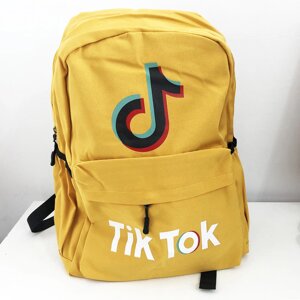 Рюкзак молодіжний Тік ток TikTok. Колір жовтий