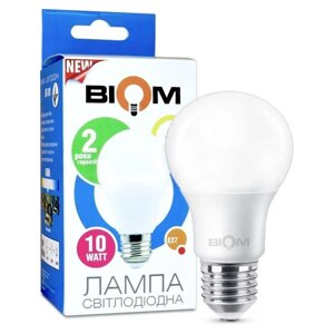 Світлодіодна лампа BIOM BT-610 A60 10W E27 6400К матова (100) в Полтавській області от компании Магазин электрики промышленных товаров и инструментов