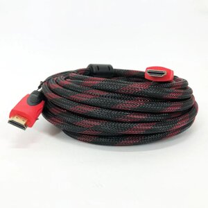 Кабель HDMI - HDMI 10m посилений в обмотці 10м шнур