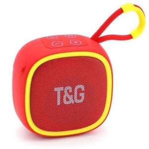 Портативна Bluetooth-колонка TG659 із ремінцем. Колір: червоний