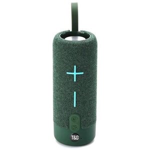 Портативна Bluetooth колонка TG619C FM-радіо USB/TF з ремінцем. Колір: зелений