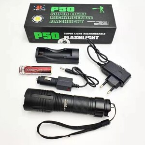 Кишеньковий тактичний ліхтар Bailong BL-8900-P50 акумуляторний ліхтар 12 та 220 Вт, кишеньковий міні ліхтар