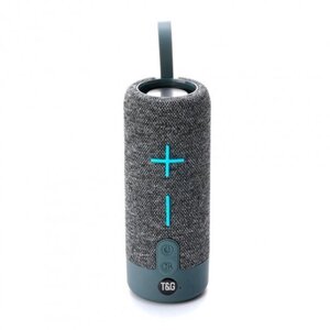 Портативна Bluetooth колонка TG619C FM-радіо USB/TF з ремінцем. Колір: сірий