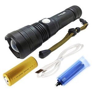 Ручний акумуляторний світлодіодний ліхтар Police X-Balog BL-1827-P90 переносний з USB заряджанням оптичним зумом і